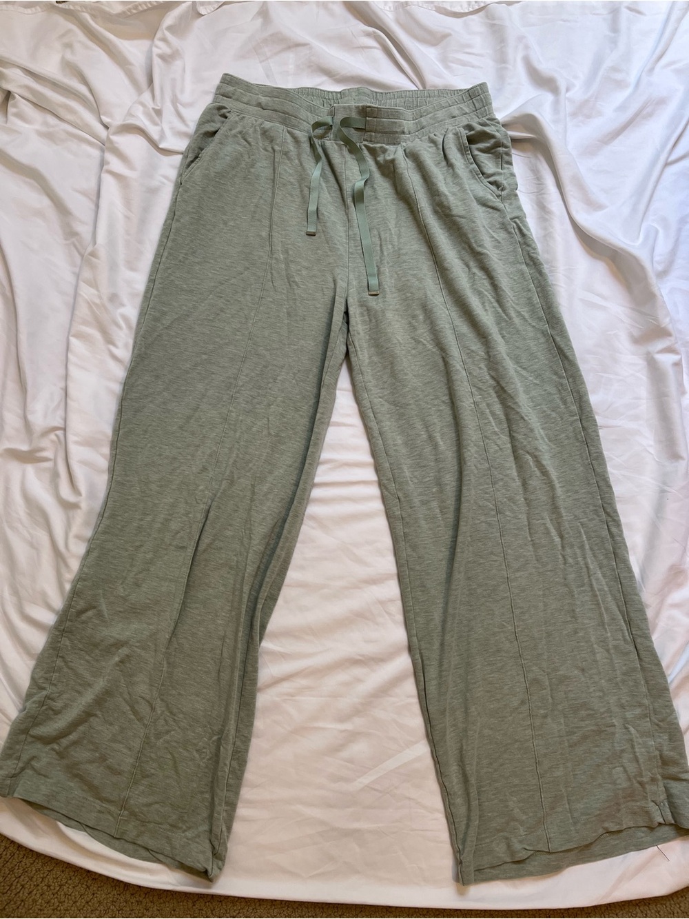 Travis Mathew Light Sage Wide Leg Lounge Pants